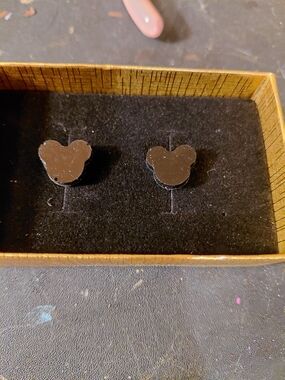 Black Mickey  Stud Earrings - Women Jewelry